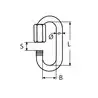 2 Maillons rapides inox diamètre 4mm Ouverture 6mm