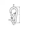 Mousqueton inox sans oeil diamètre 5mm Longueur 50mm