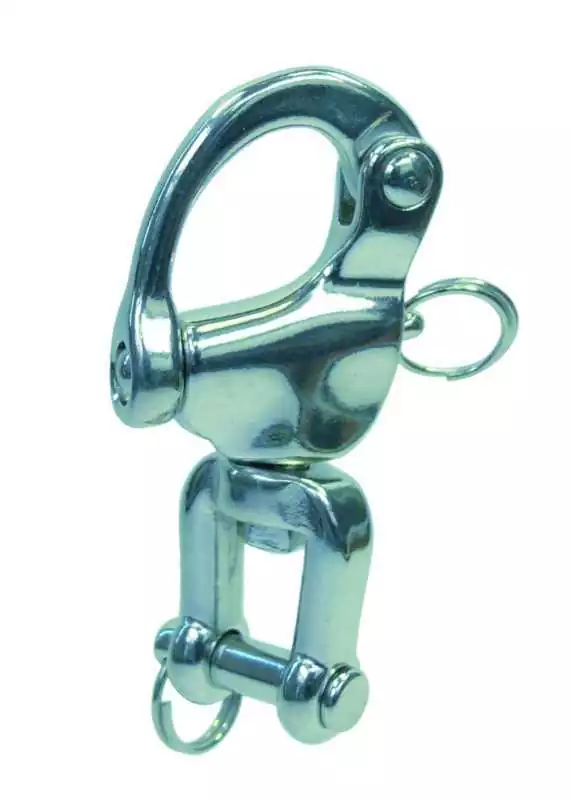 Mousqueton de drisse à chape Longueur 70mm inox A4