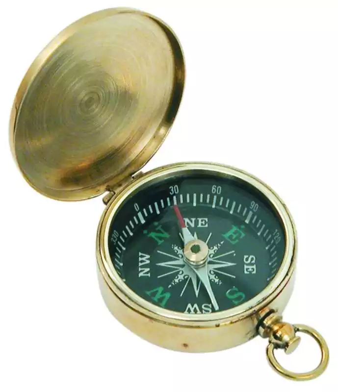 Boussole Laiton avec couvercle diamètre 47 mm Boussole Laiton avec couvercle diamètre 47 mm