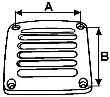 Grille aération 92 X 92mm nylon blanc