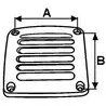 Grille aération 92 X 92mm nylon blanc