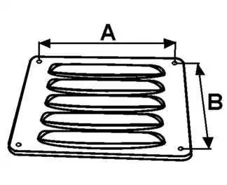 Grille aération 117 X 117 mm inox