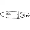 Attache capot inox Longueur 90mm Largeur 40mm charnière à cadenas