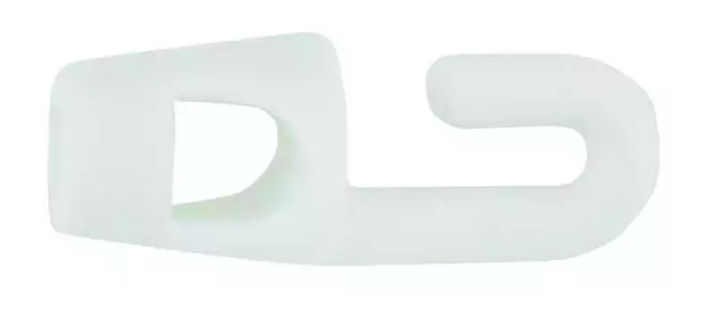 6 Crochets plastique blanc pour ferlette à boucle diamètre 4mm