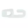 6 Crochets plastique blanc pour ferlette à boucle diamètre 4mm