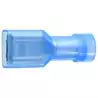 10 cosses CLIP diamètre 6,3mm Femelle isolé Bleu