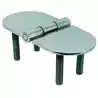 Charnière de pont inox 316 120x60mm 4 inserts M8
