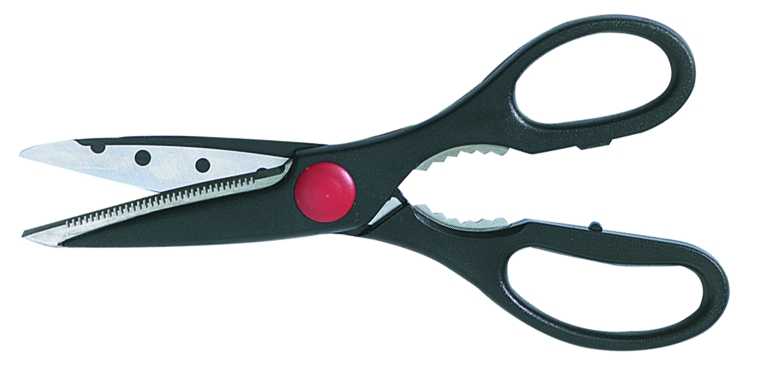 Ciseau de pêcheur inox à lames dentelées multi-fonctions Ciseau de pêcheur inox à lames dentelées multi-fonctions