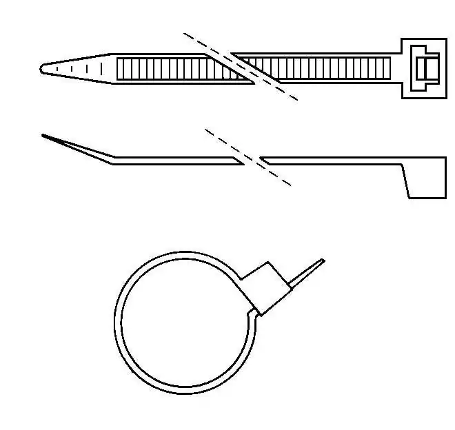 100 Colliers de câblage 3,6 x 150mm Blanc Attache rapide