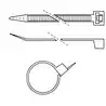 100 Colliers de câblage 4,8 x 200mm Blanc Attache rapide