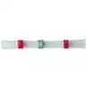 4 Cosses thermo soudables Rouge 4mm avant retreint Longueur 40mm câble 0.5-1.5mm²