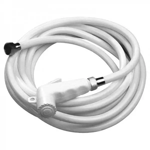 Douchette de pont nylon blanc avec flexible 2,5M Douchette de pont nylon blanc avec flexible 2,5M