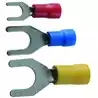 10 Cosses à fourche 4 rouge 4mm 4 bleu 6mm 2 jaune 8mm