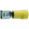 10 Cosses 6,3mm clip femelle jaune section câble 4-6mm²