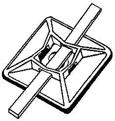 100 Fixations attache rapide largeur jusqu'à 6,4mm dimension 30 x 30mm