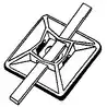 100 Fixations attache rapide largeur jusqu'à 6,4mm dimension 30 x 30mm
