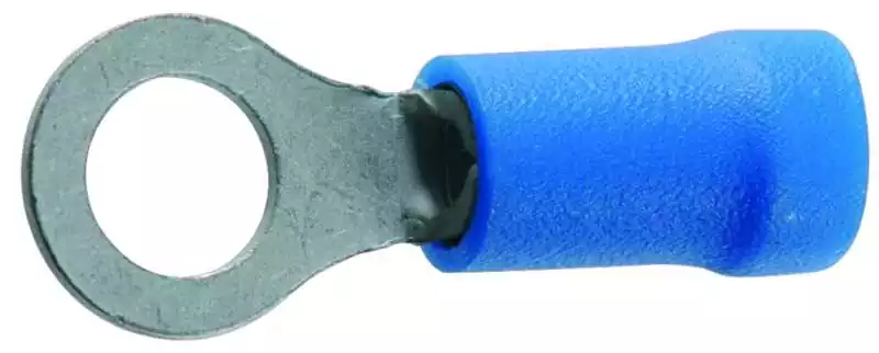 10 Cosses à oeil diamètre 4mm bleu à sertir section câble 1,5-2,5mm²
