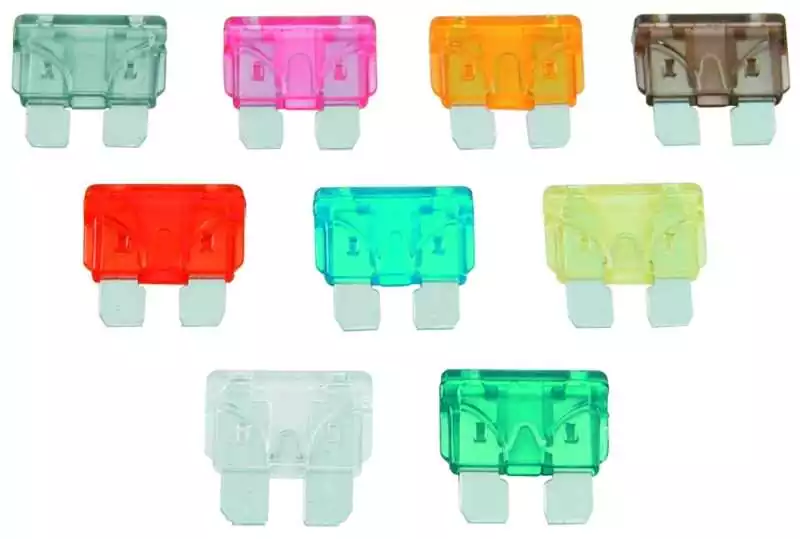 5 Fusibles enfichables 2A Clips zinc 6,35mm 6 à 32V