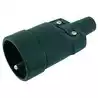 Fiche femelle 230V 16A caoutchouc étanche noir 2P+T IP44 vrac