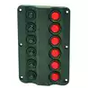 Tableau électrique intérieur 6 interrupteurs rouges lumineux 6 diruptors