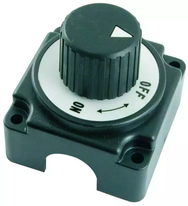 Coupe batterie unipolaire à molette 250A noir