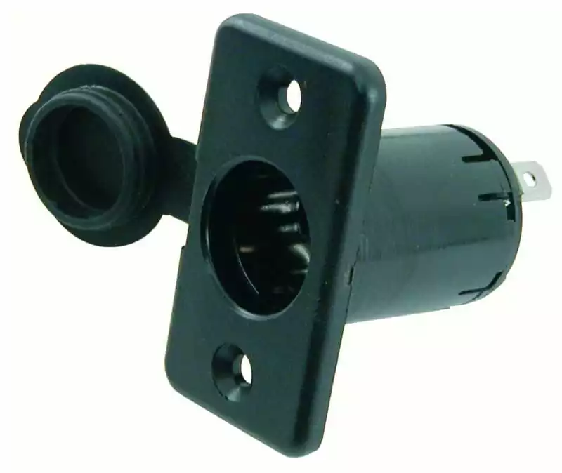 Fiche mâle 12V avec protection fusible 8A Connexions en laiton