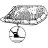 4 Crochets sandows nylon plat blanc pour bâches de pneumatiques