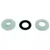 10 oeillet rapide mâle + femelle + joint blanc trou 12mm exterieur 30mm