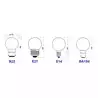 Ampoule 24V 40W E27 sphérique diamètre 45 x 75mm