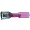 lot de 4 cosses thermorétractables 6,3mm clip femelle rouge section câble 0.5-1.5mm²