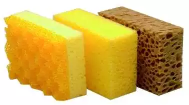 Lot de 3 éponges 1 grattage 1 lavage 1 rinçage