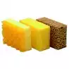 Lot de 3 éponges 1 grattage 1 lavage 1 rinçage