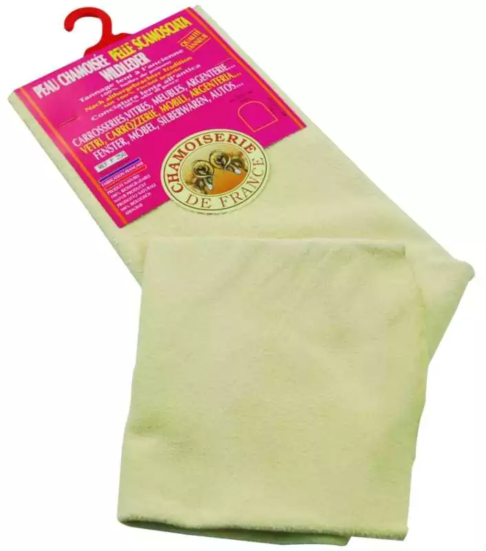 Peau de chamois véritable 0.16 m2 30 x 45cm 100% naturelle