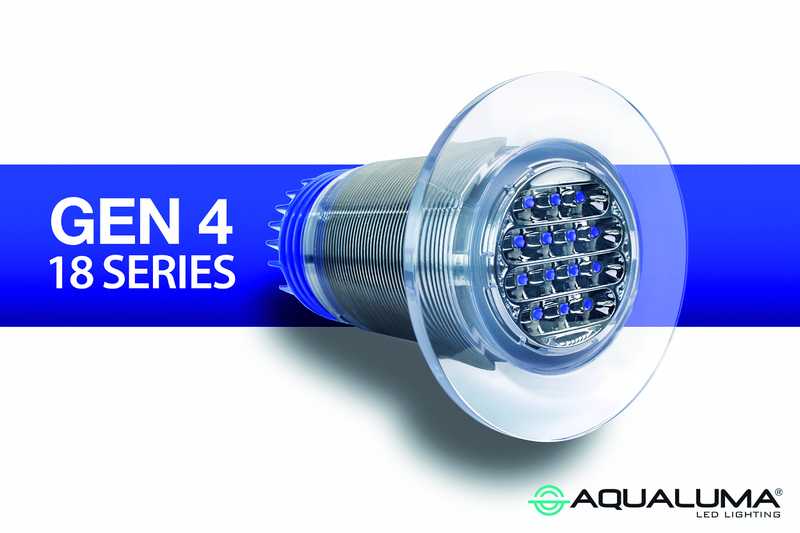 Projecteur sous-marin LED série 18 Gen IV éclairage bleu