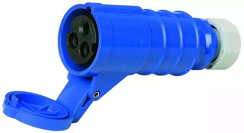Prolongateur femelle à clapet 250V 16A 3500W avec presse étoupe étanche