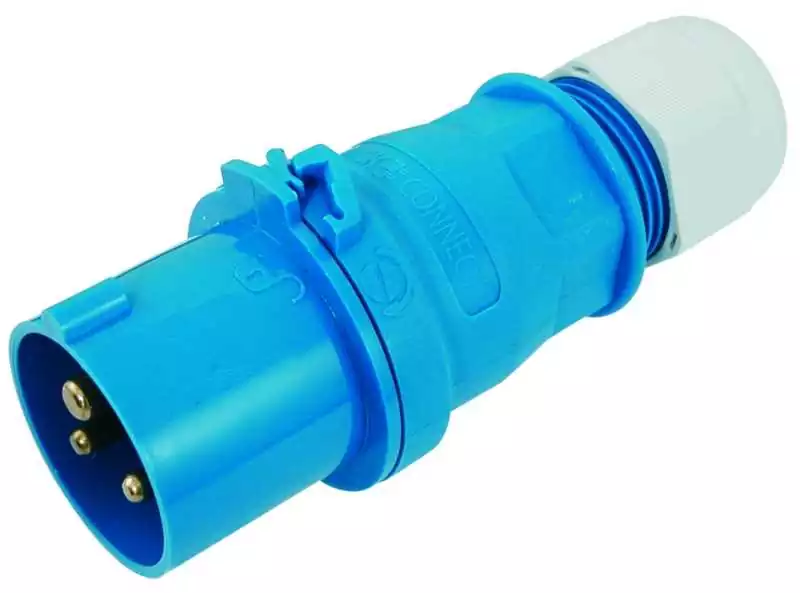 Prolongateur femelle 230V 63A 2 Prises et Terre Presse étoupe IP44