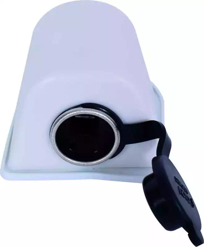 Prise allume cigare 12V blanche installation en saillie Prise allume cigare 12V blanche installation en saillie