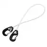 2 Sandow tresse polyester blanc 10mm plast océan Longueur 80cm