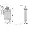 Disjoncteur unipolaire à poussoir 3A série 257 tension 250 Vca - 28 Vcc