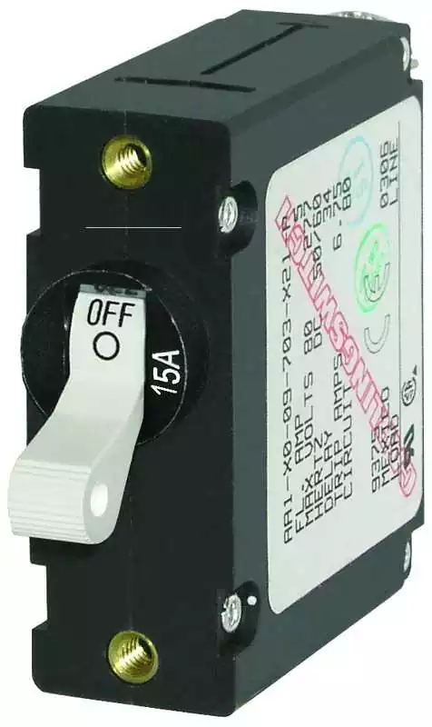 Disjoncteur Serie A Toggle blanc 5A unipolaire magnéto-thermique