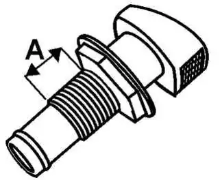 Event de réservoir laiton chromé Longueur 60mm diamètre tube 15mm