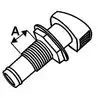 Event de réservoir laiton chromé Longueur 60mm diamètre tube 15mm