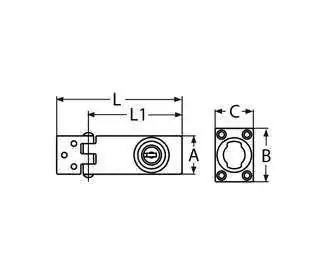 Fermeture avec serrure Inox 304 Longueur 98mm Largeur 30mm