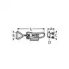 Fermeture sauterelle inox 304 exentrique Longueur 75-90mm