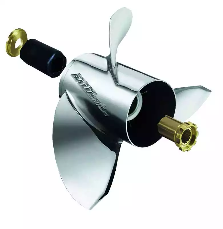Helice Match alu 15 - 60cv 3 pâles diam 11-3/4X10 rotation R SUZUKI échappement par hélice 13 cannelures