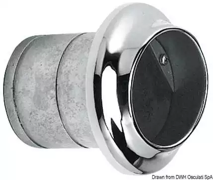 Echappement avec clapet anti-retour diamètre 50mm inox poli