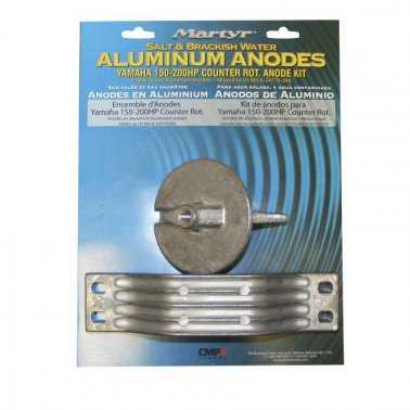 Kit anode aluminium pour Yamaha 150-200cv contrerotation
