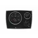 Tableau de bord moteur aluminium noir 12V 2 instruments noir RPM 0-5000