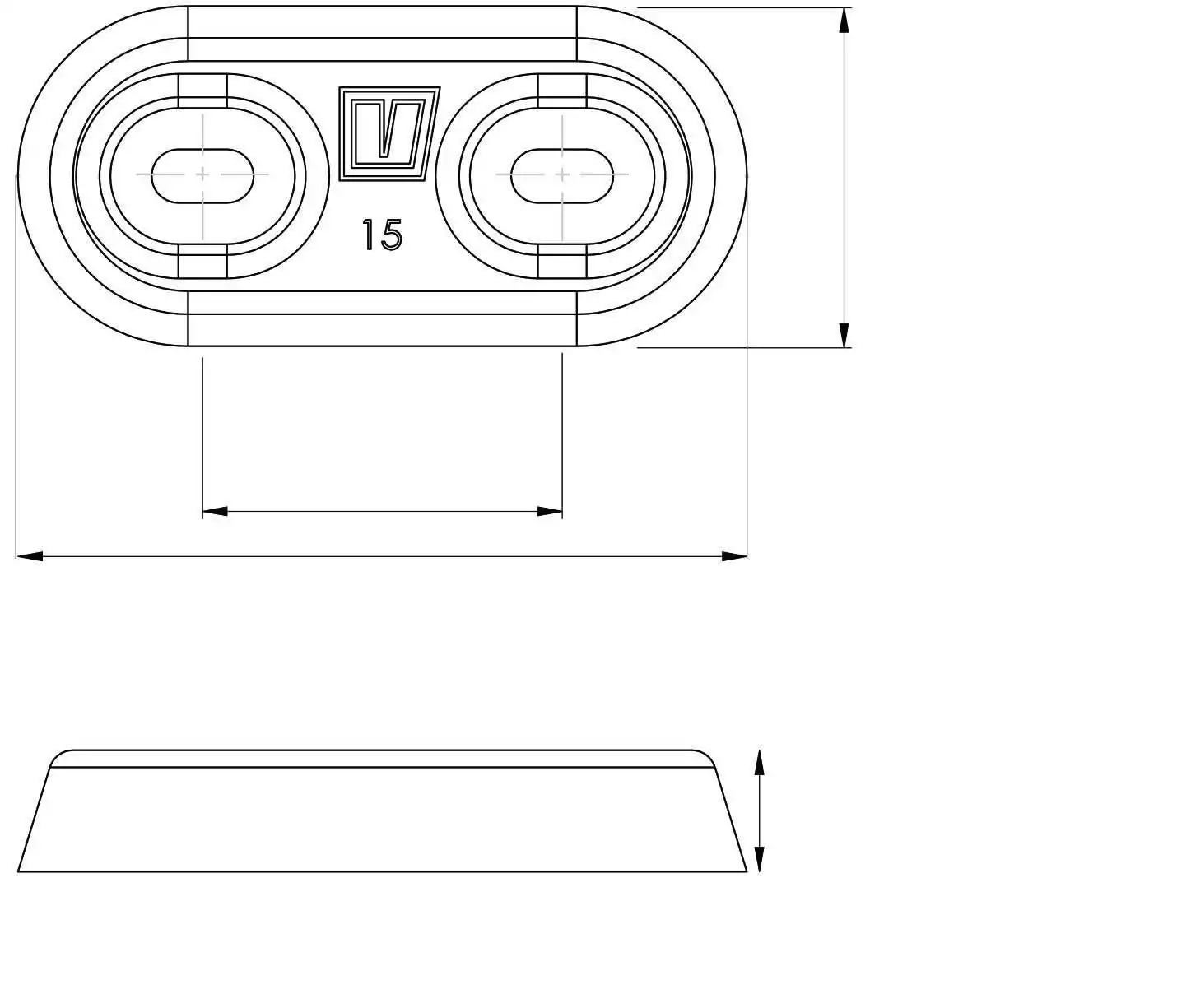 Anode de coque en aluminium type 15 (kit de fixation exclus)
